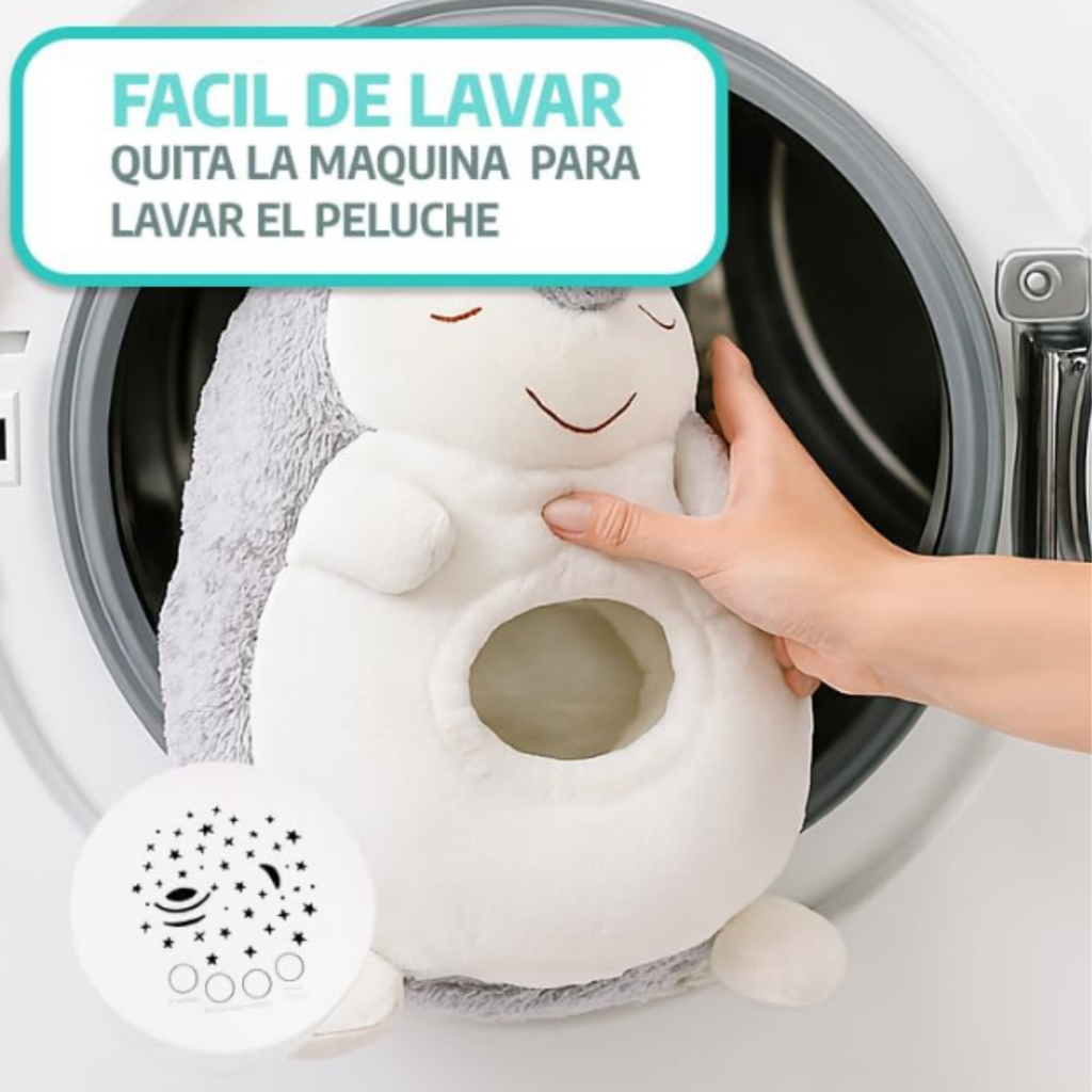 Erizo de Peluche con Ruido Blanco y Proyector Quitamiedos