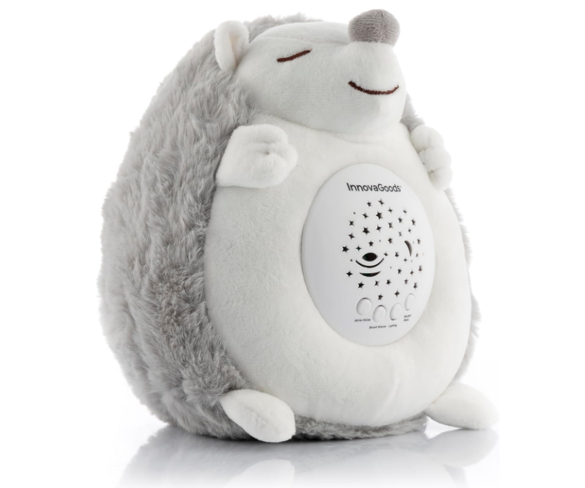 Erizo de Peluche con Ruido Blanco y Proyector Quitamiedos