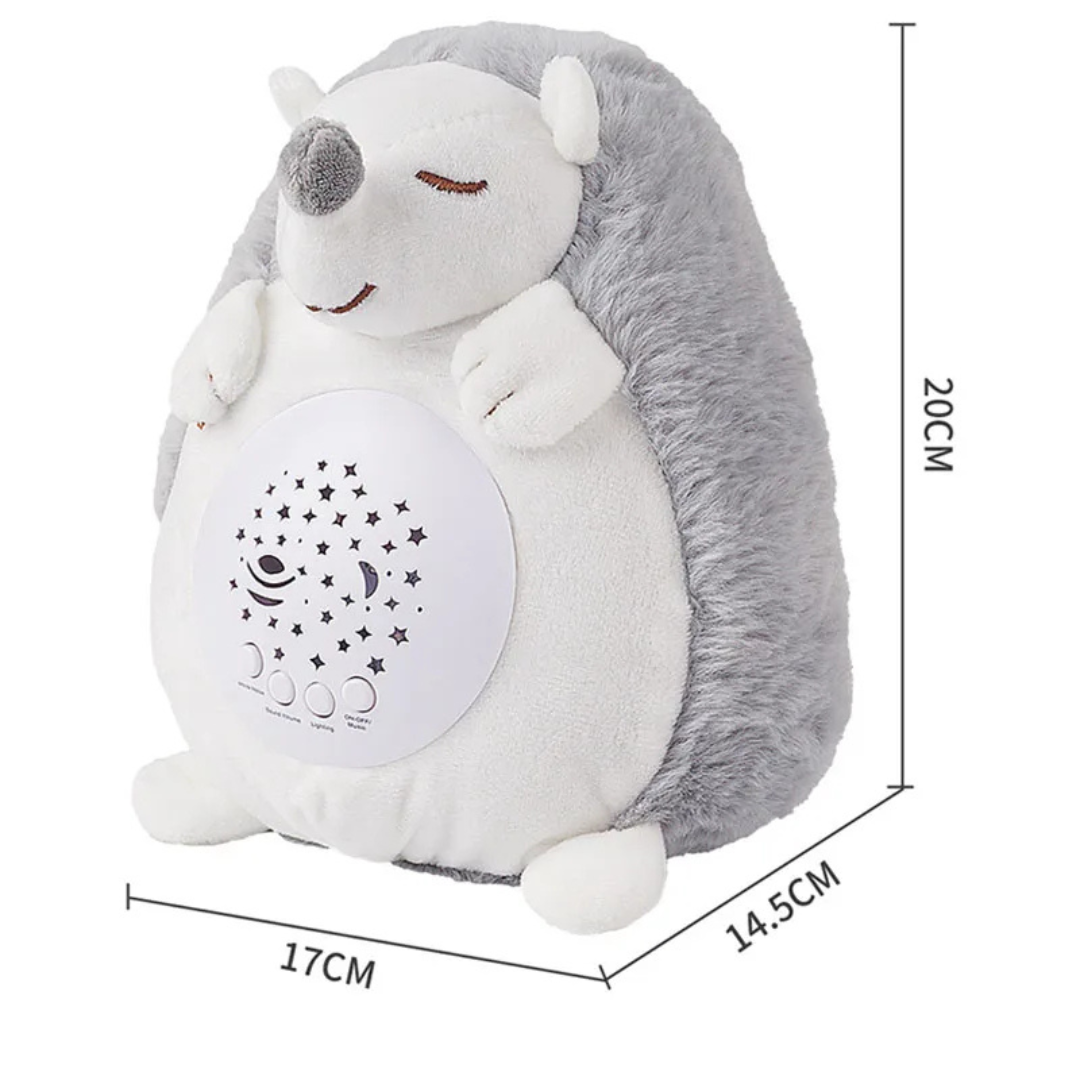Erizo de Peluche con Ruido Blanco y Proyector Quitamiedos